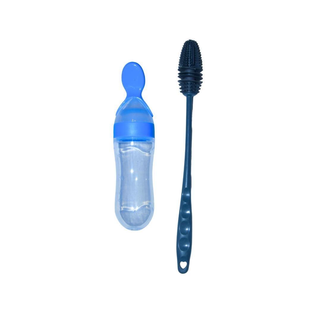 Silicone Bottle Cleaning Brush with silicone bottle