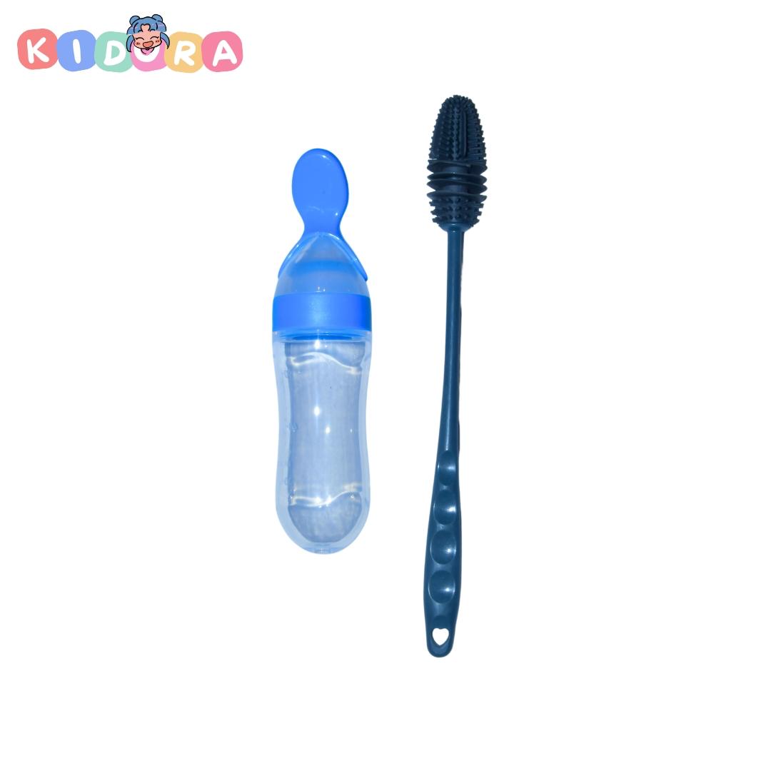 Silicone Bottle Cleaning Brush with silicone bottle